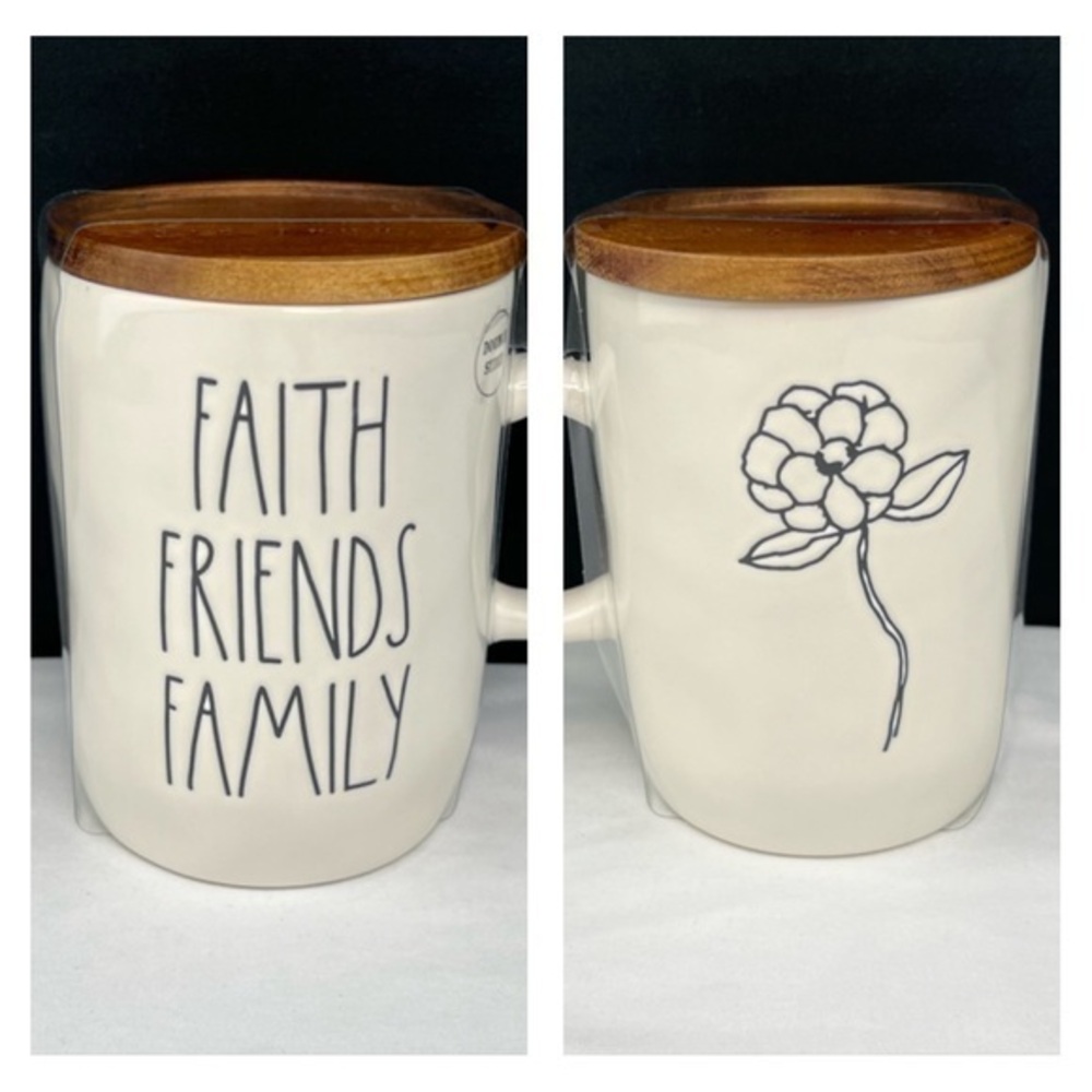 Rae Dunn - ‘Faith Friends Family’ ceramic mug. NWT
